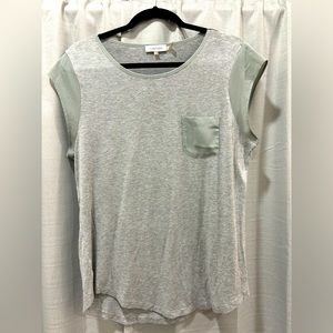 Calvin Klein Grey T Shirt style blouse. Size Large